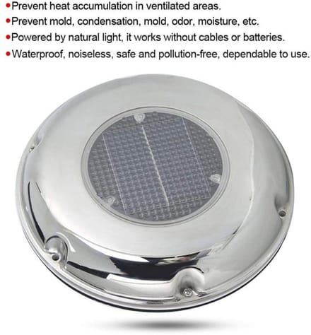 Roestvrije staalconstructie - energiebesparende solarventilator