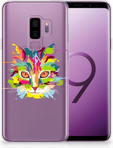 Samsung Galaxy S9 Plus Telefoonhoesje met Naam Cat Color