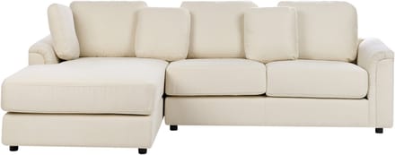 KOHLO - Hoekbank - Lichtbeige - Rechtszijdig - Polyester