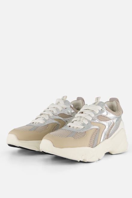 Muyters Muyters Metallic Sneakers zilver Leer