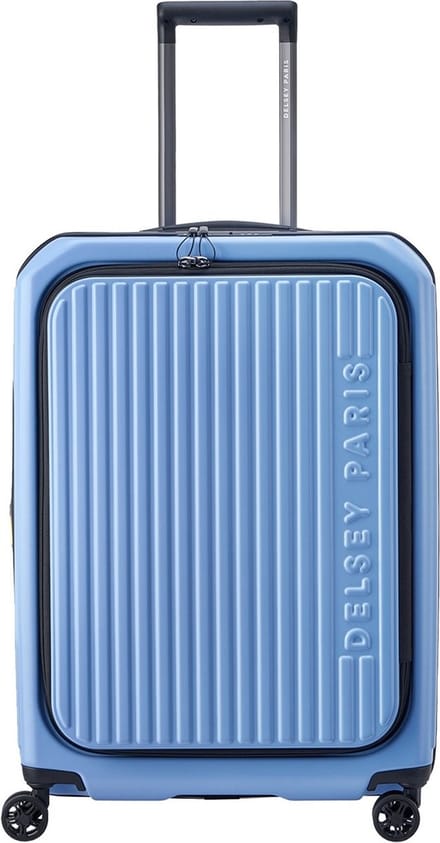 DELSEY SECURITIME ZIP Koffer 66 cm - Expandable - Front Opening - 69/77L - TSA Slot - SECURITECH® Rits - Lavender Blue