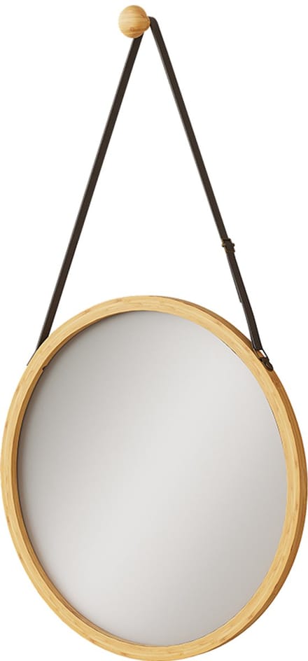 Vicco Mirno Badkamerspiegel – 38 x 38 cm met verstelbare band Bamboe
