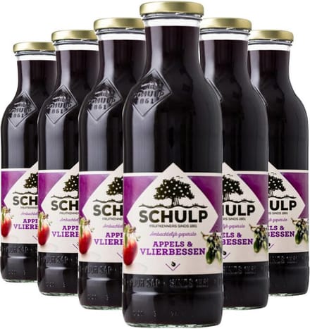 Schulp Appel & Vlierbessensap Ambachtelijk - 6 x 0,75 liter