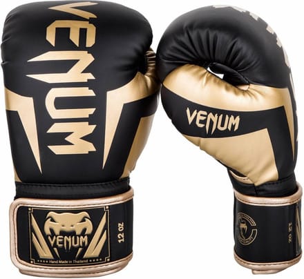 Venum Elite Bokshandschoenen – Zwart/Goud – 10 oz