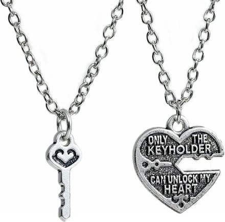 Fako Bijoux® - Vriendschapsketting - BFF Ketting - Hart & Sleutel Keyholder