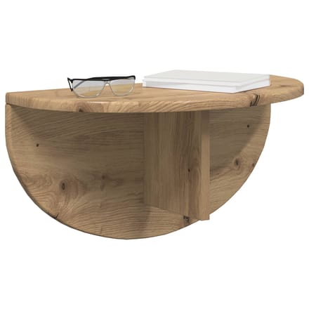 vidaXL - Wandplank - Muurmontage - Artisan - Eiken - 48 - x - 24 - x - 24 - cm