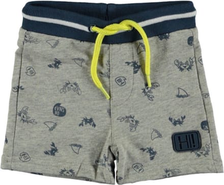 Bampidano - Short grijs gemêleerd met all over strand print - Maat 56