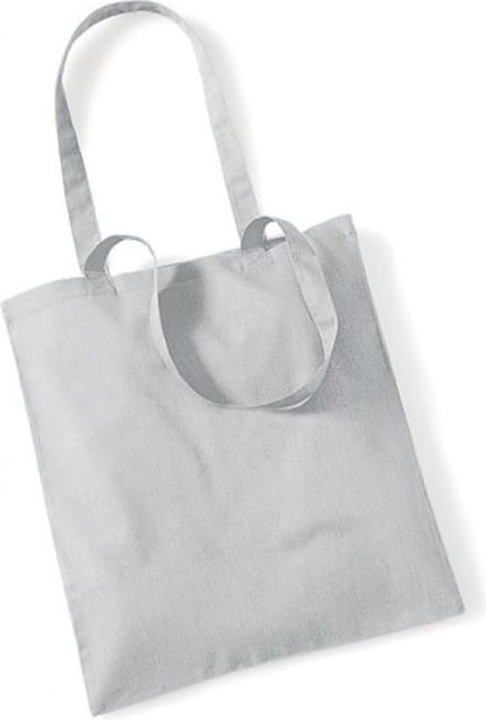 Westford Mill Bag For Life - Long Handles WM101 - Light Grey - 38 x 42 cm