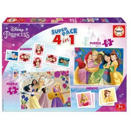 Educa DISNEY PRINCESS SUPERPACK 4 en 1 Kinderpuzzels