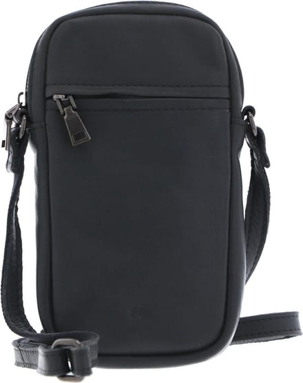 FREDsBRUDER Leren Telefoontasje Schoudertas FB Mobile Bag Dark Grey Grijs