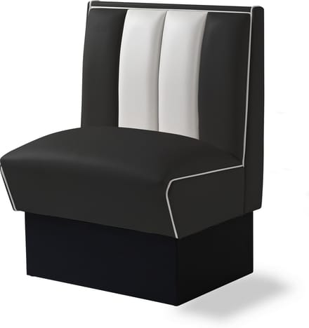 Bel Air Dinerbank Single Booth HW-70 Zwart