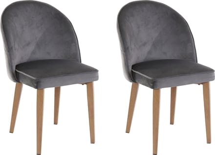 Paola-Eetkamerstoel - 2 Pack - Antraciet
