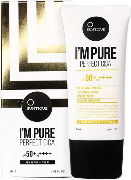 Écran solaire - SPF 50 - Minéral - Crème - Protection UV - Peaux sensibles blanc