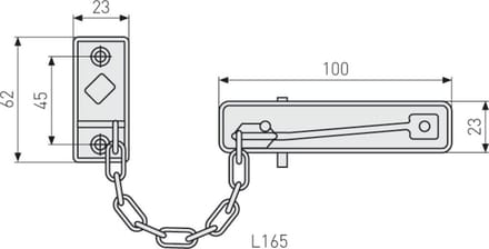 Abus - Deurketting Sk69 N C - 32251-5