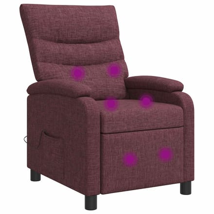 vidaXL - Massage - Relaxstoel - Paars - Stof