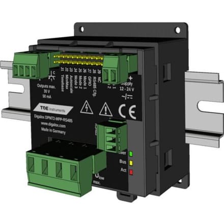 TDE Instruments Digalox DPM72-MPPA-RS485-DIN Digitaal DIN-railmeetapparaat