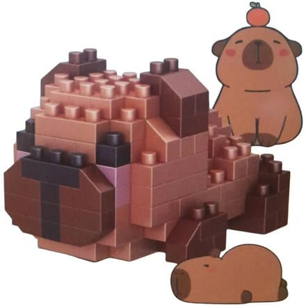 Breba Trading Breba Capybara Animal Building Block 3D Puzzel-Stretched-Out Capybara (Diversen) Nieuw