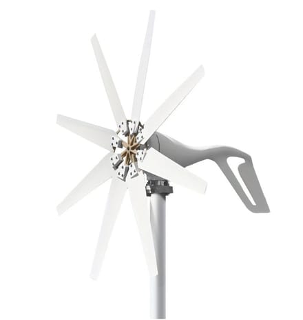 Draagbare Windgenerator – Mobiele Windturbine – Windenergie Generator – Off-Grid Generator – 12V 8-Blad 1000W – Lichtgewicht Metallic Frame – Efficiënte Energieopwekking