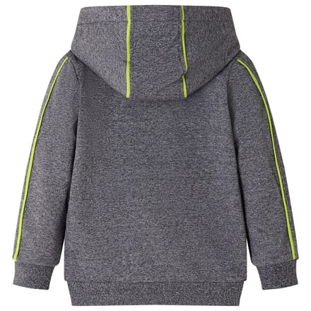 vidaXL - Kindervest - met - capuchon - en - rits - 104 - gemêleerd - grijs