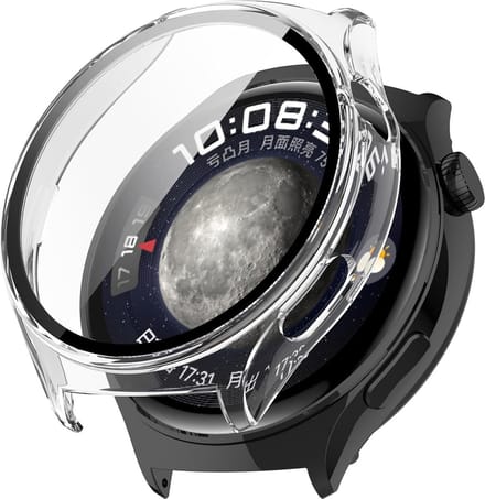 Strap-it Hard case hoesje met screen protector - geschikt voor de Huawei Watch 4 (transparant)