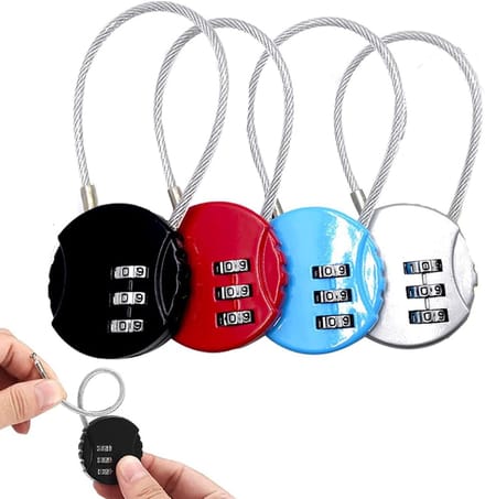 Solidchoice - Set van 4 Waterdichte Combinatie Hangsloten