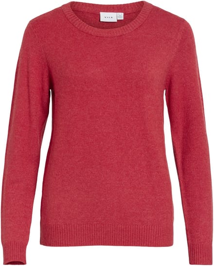 VILA - VIRIL O-NECK L/S KNIT TOP - NOOS - Dames - Gebreide truien