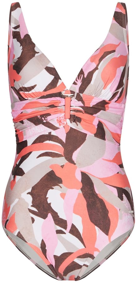 Pastunette - Badpak - Coastal Coral - Multi/Roze - Corrigerend - Maat 48