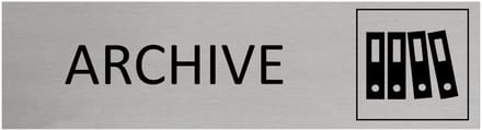 CombiCraft Aluminium deurbordje Archive 165x45mm met tape - per stuk