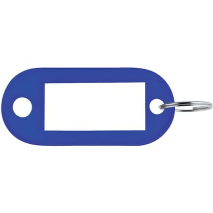 Sleutellabel pavo kunststof blauw 100 stuks