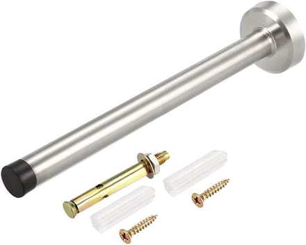 Deurstopper Wandmontage - Deur Buffer - Muur Beschermen - Rubberen Buffer - 200 mm Hoog - Zilver