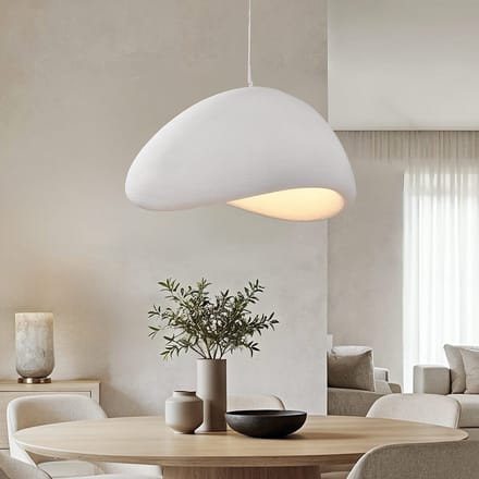 LumenXL Wabi Sabi hanglamp Cemento wit steeneffect - 80 x 64 cm