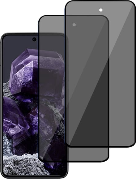 2x Privé Screenprotector geschikt voor Google Pixel 8 - Privacy Beschermglas - Privacy Proteqt+