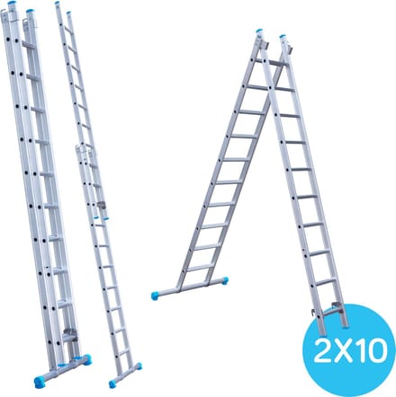 Eurostairs Reform ladder dubbel recht 2x10 sporten