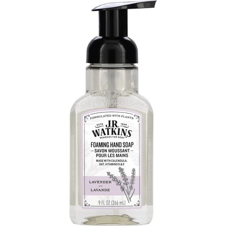 J R Watkins, Schuimende Handzeep, Lavendel, 9 fl oz (266 ml) white