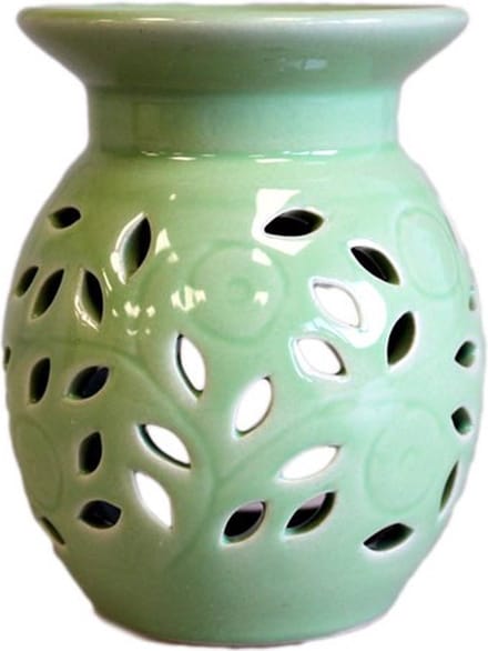 Aroma Diffuser - Groen bloemen motief - 10cm