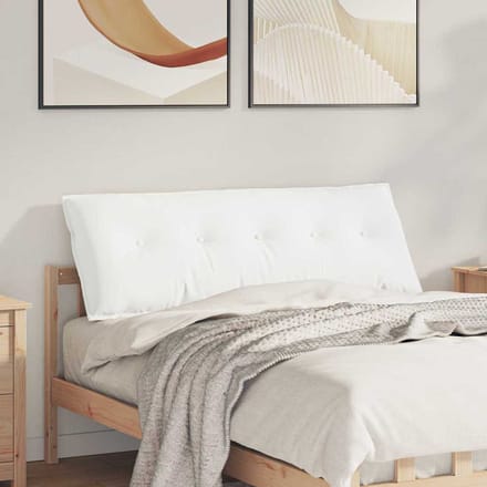 vidaXL - Rugkussen - Wit - 200 - x - 19 - x - 50 - cm - Stof