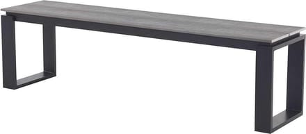 Lisomme Abel tuinbank grijs - 180 x 43 cm