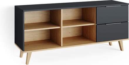Vicco Nautica TV-meubel – 134 x 61 cm Antraciet