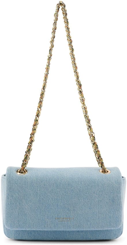 SEIDENFELT MANUFAKTUR schoudertas Huuvari Crossbag Denim in Blue Lichtblauw