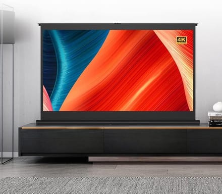 Projectiescherm - Draagbaar Scherm - Presentaties Geven - Snel Uittrek Systeem - 50 inch 16:9 - Wit