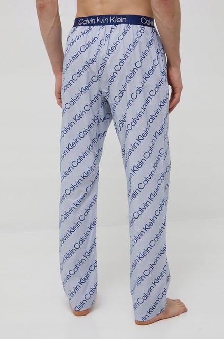 Calvin Klein - Pyjamaset - Logobroek - Blauw - Maat L