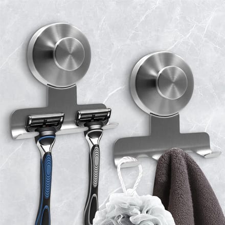 Scheerhouder Douche, 2 Stuks Scheerhouder Douche met Zuignaphaak, Sterke Grip Zonder Boren Badkamer