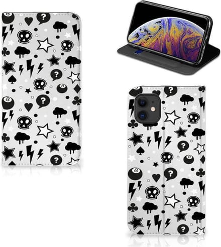 Mobiel BookCase Apple iPhone 11 Silver Punk