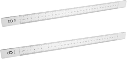 Keramiek Liniaal - Dikte Gidsen - Ambachtelijk Snijden - Dubbele Functionaliteit - 40 cm Lengte - Transparant
