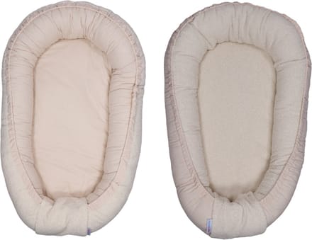 MamaLoes Teddy Boucle Naturel Omkeerbaar Babynest