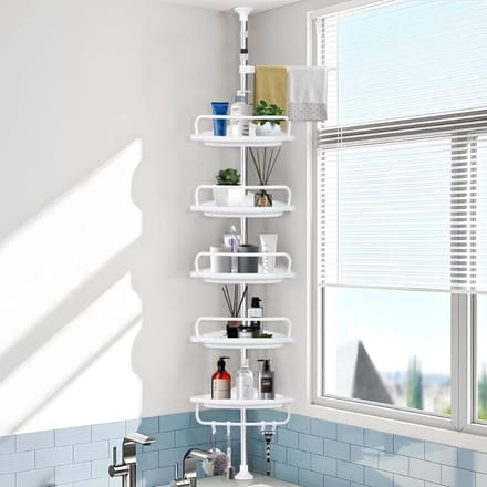 DailySupplies® Telescopisch Doucherek - Doucherek Zonder te Boren - Wit