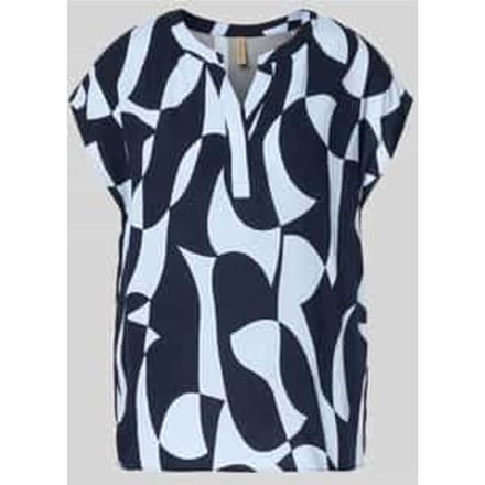 regular fit blouse van viscose met V-hals model 'CHANISE'