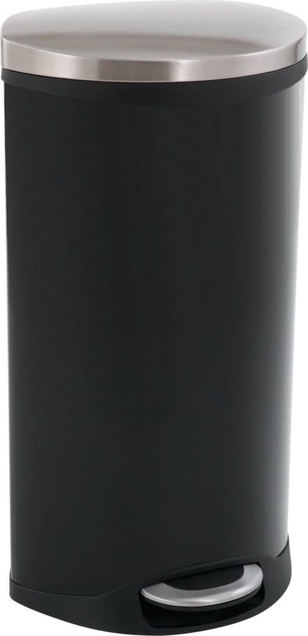 EKO - Shell Bin pedaalemmer 30 liter - steel Plastic - zwart - Prullenbak