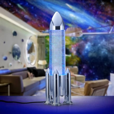 Reality Leuchten LED tafellamp Apollo, titaniumkleurig, hoogte 33 cm, RGB, USB