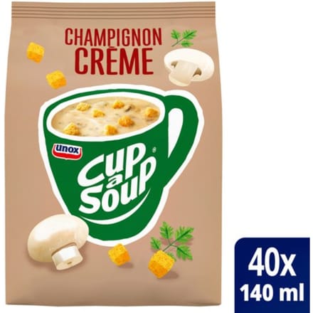 Cup-a-soup unox machinezak champignon crème 140ml